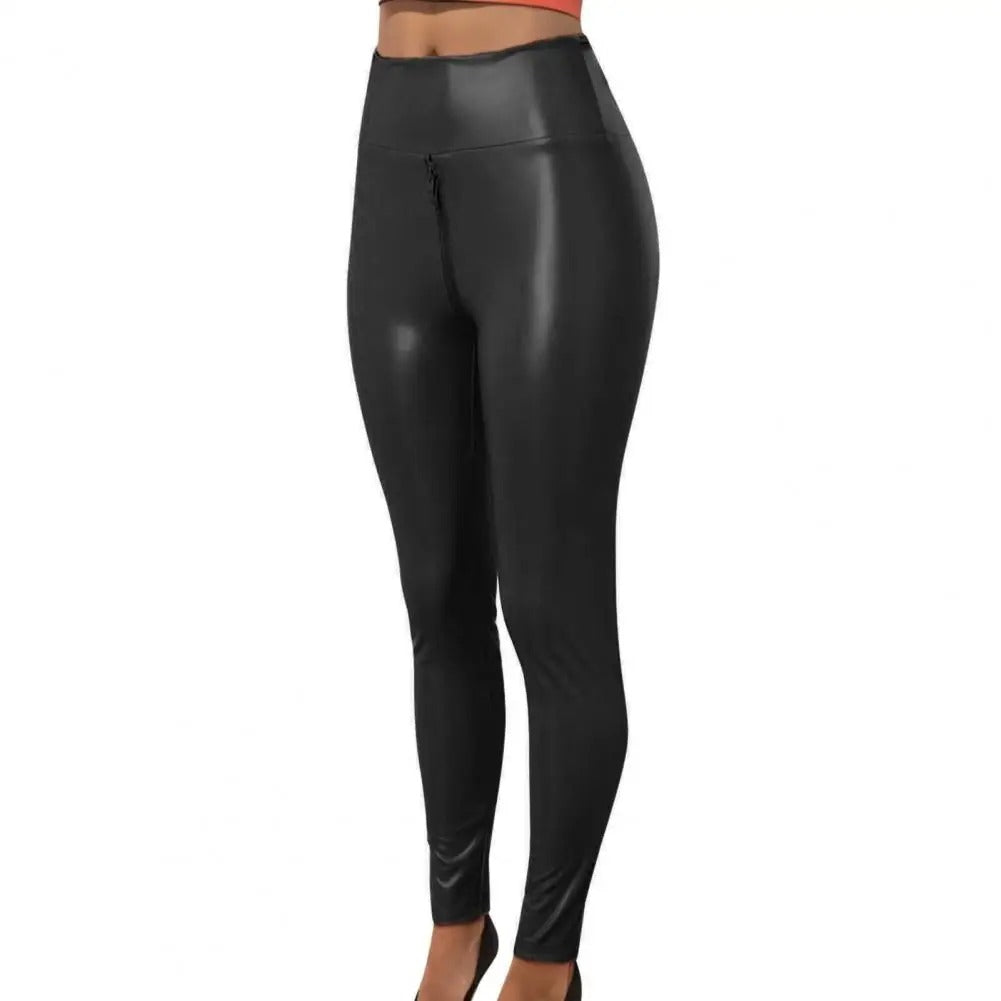 ELARA ™- Matte Leather Trousers